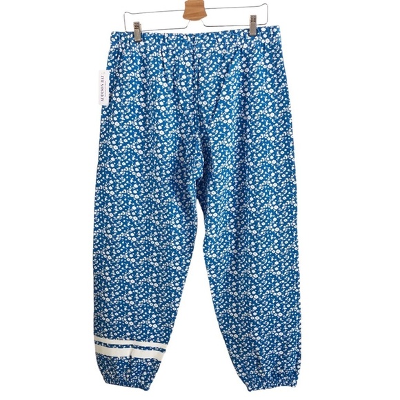 Addison Bay Sweatpants Blue White Floral XL - Picture 10 of 12